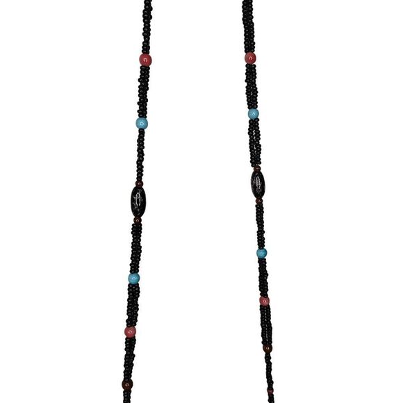 Vintage Velvet Amulet Front Beaded Boho Cross Body Medicine Coin Bag - Picture 4 of 9